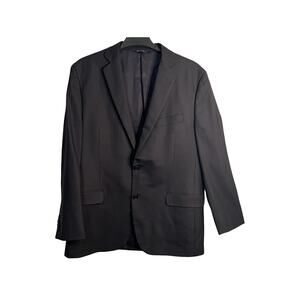 Brooks Brothers Blazer Mens 42R 100% Wool Black Classic Fit Sport Coat 2 Button